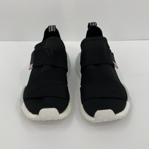 Adidas NMD R1 slip-on sneaker black white chunky strap women 6.5 - Picture 3 of 7